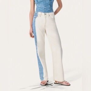 Rag & Bone Logan Wide Leg in Bleach Stripe